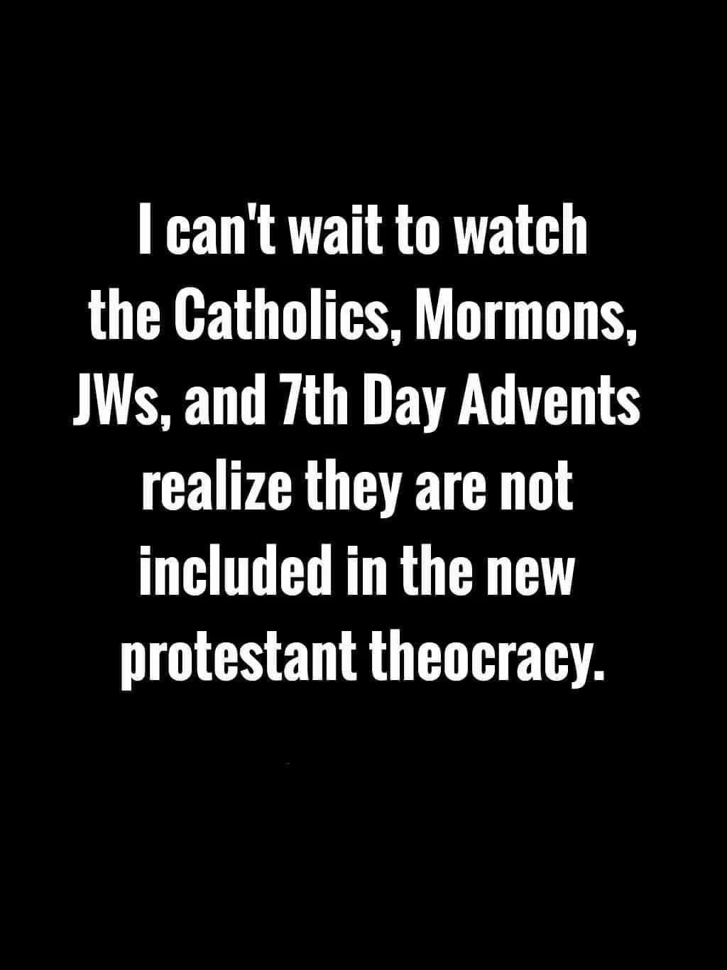 Christians often overlook that their particular denomination isn't always the one in power!