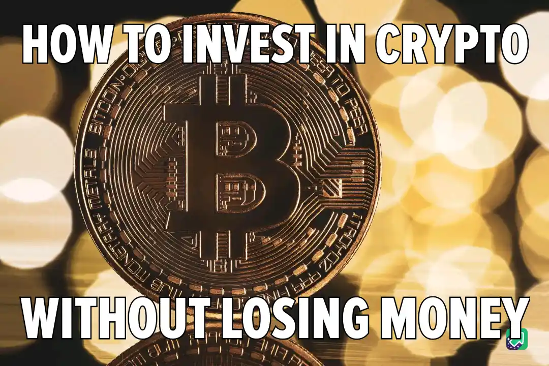A golden Bitcoin coin with circuit board design is centered against a blurred background of golden bokeh lights. Bold white…