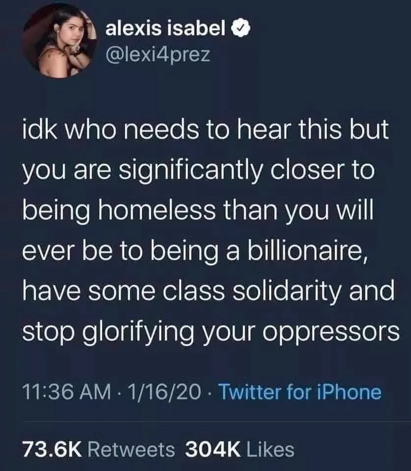 A screenshot of a 2020 tweet by verified Twitter user Alexis Isabel (@lexi4prez) with a profile picture of her. The tweet…