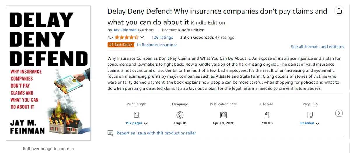 Breaking News: 'Delay, Deny, Defend' Tops Amazon Charts!